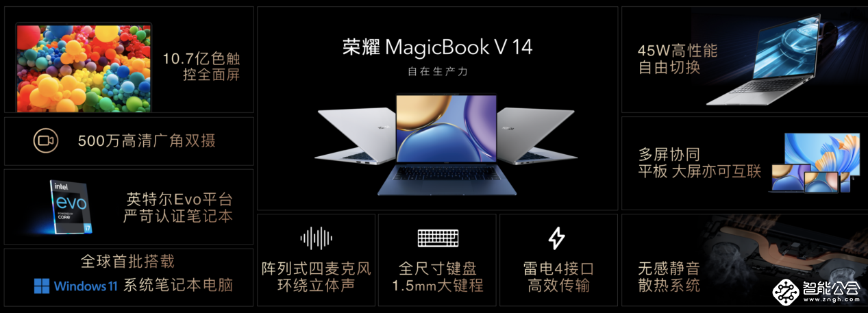 荣耀首款旗舰笔记本MagicBook V 14发布 售价6199元起 智能公会