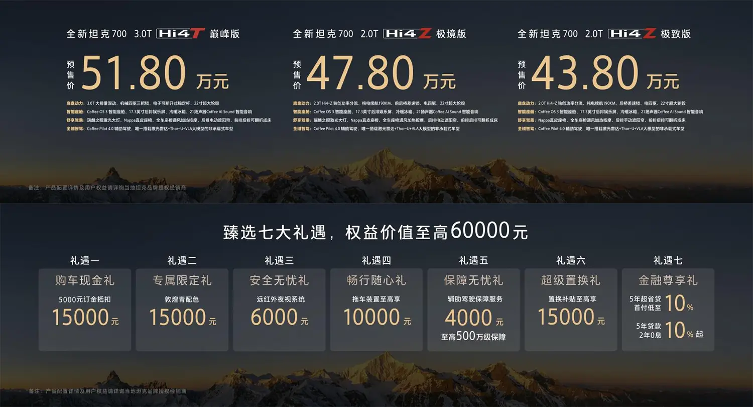 坦克700预售43.8万起：2.0T定义“泛越野”，硬派老炮还买账吗？ 智能公会